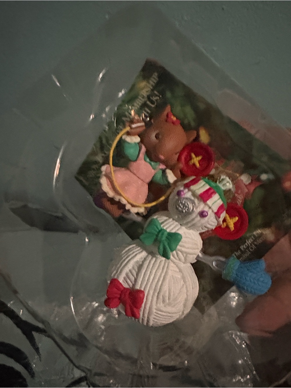 Holiday Yarn Snowman Ornament